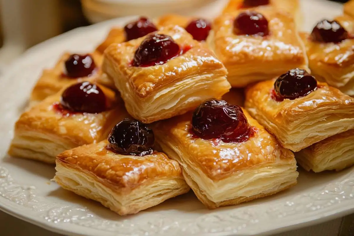 Cherry Puff Pastry Bites for Parties