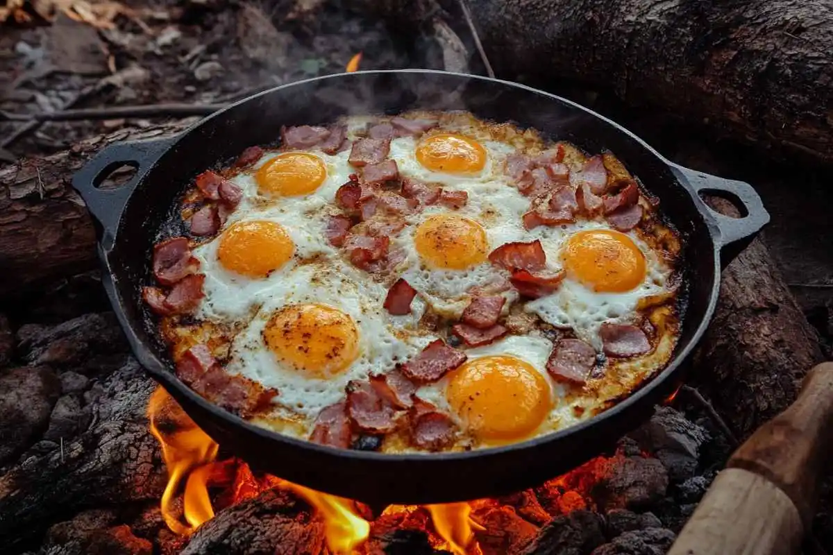 Man Breakfast is Perfect for Camping