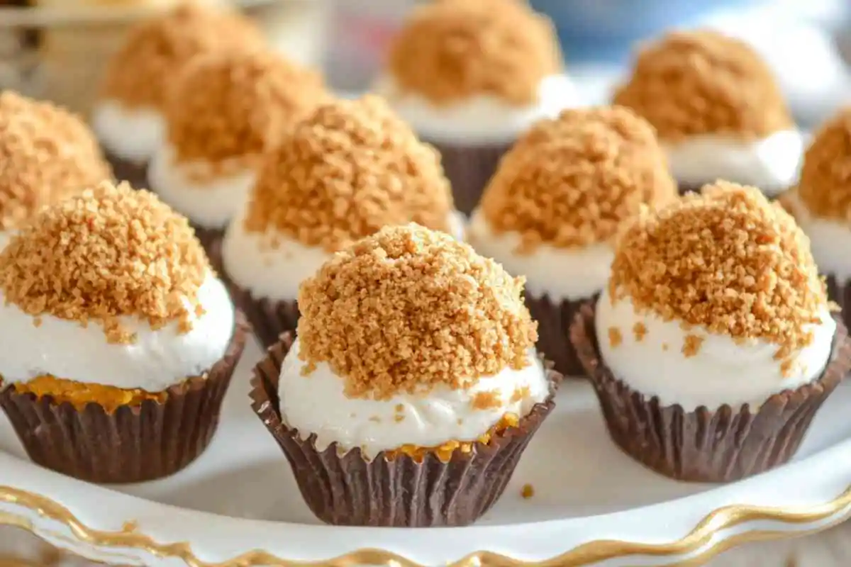 Making No Bake Pumpkin Cheesecake Balls