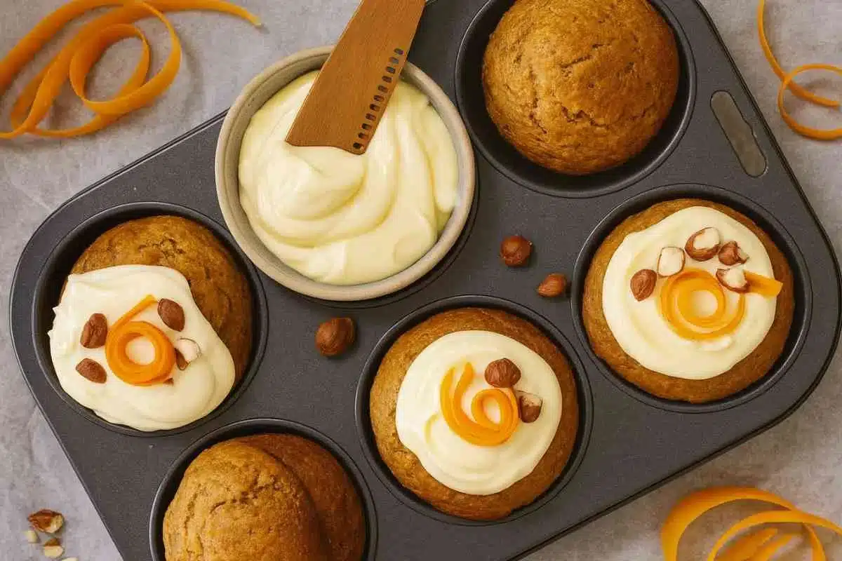 Sourdough Carrot Cake Cupcakes