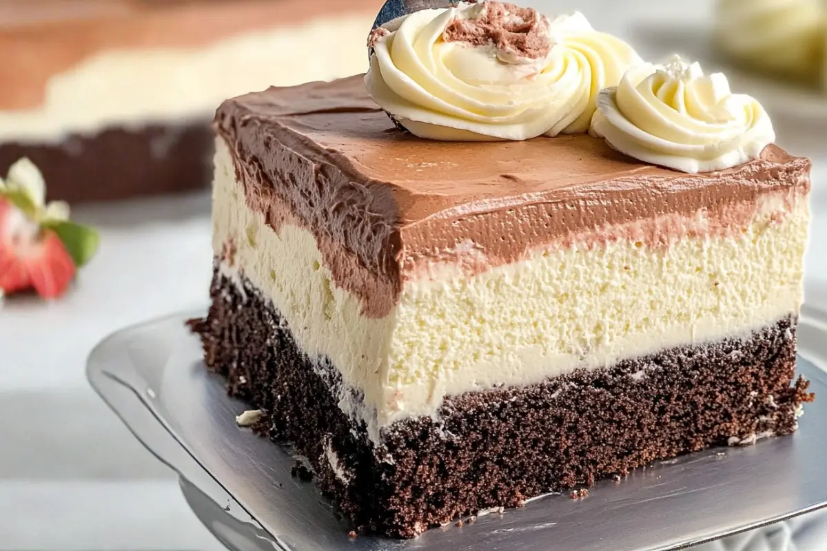 Italian Love Cake: The Magical Make-Ahead Dessert (My Go-To) Italian Love Cake Slice of Italian Love Cake showing flipped layers