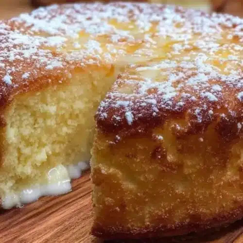 My Nonna's "No-Sink" Velvety Limoncello Ricotta Cloud Cake (The Secret) Velvety Limoncello Ricotta Cloud Cake A golden, velvety limoncello ricotta cloud cake dusted with powdered sugar, with one slice cut to reveal its soft, tender crumb.