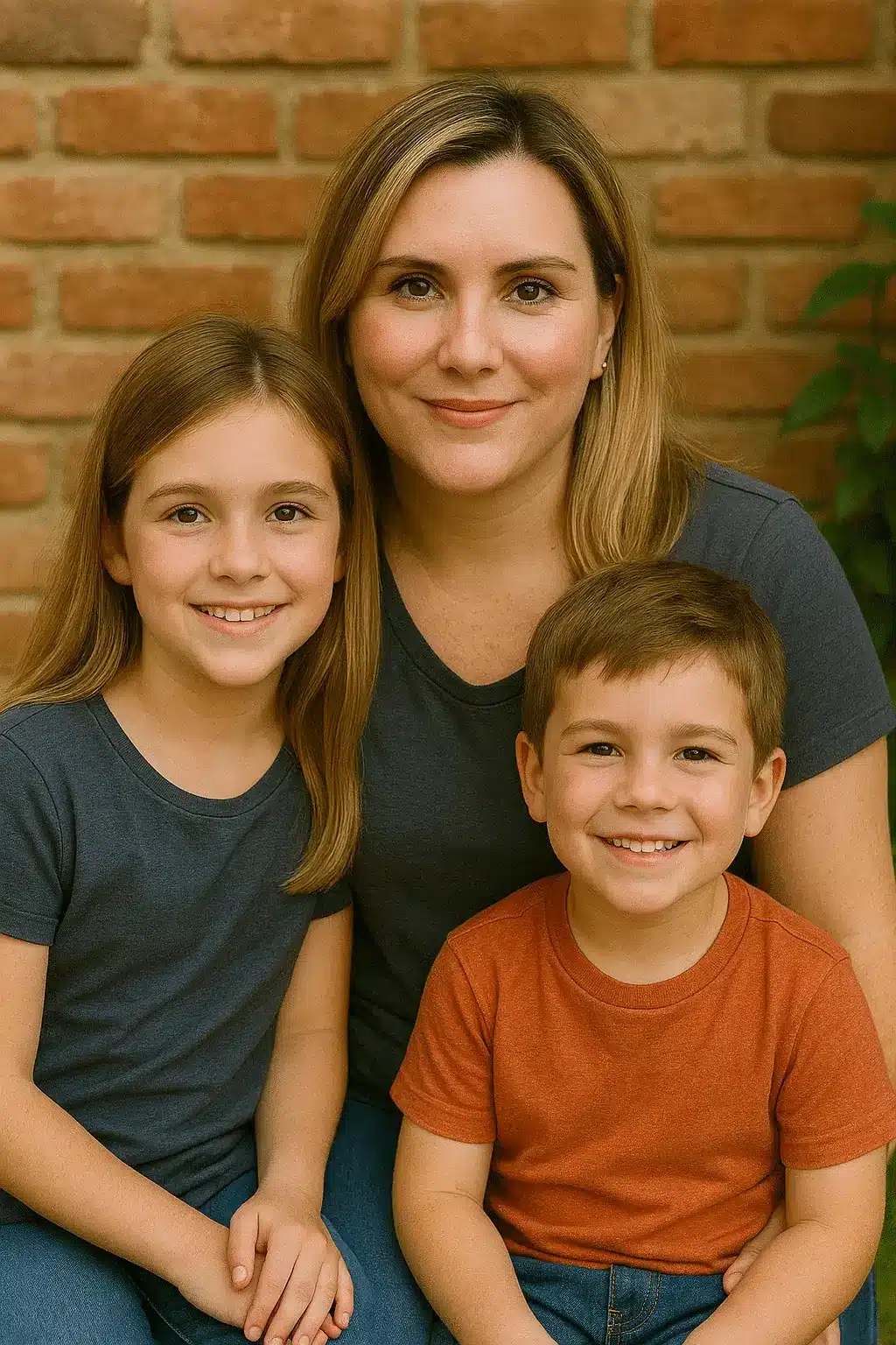 rena with her kids Rena with her kids