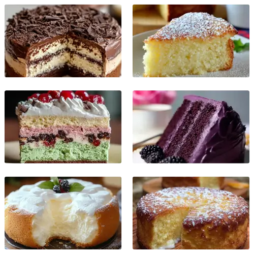 easy-lemon-ricotta-cake-dusted-with-sugar A tender, golden-brown easy lemon ricotta cake dusted with powdered sugar, sitting on a warm wooden board with a slice cut out to show its moist texture.